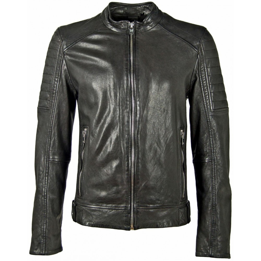 Geaca de Piele Barbati Gipsy Neagra G2MSomin Geaca de Piele Barbati Gipsy Neagra G2MSomin - readytowear