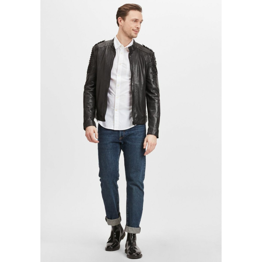 Geaca de Piele Barbati Gipsy Neagra G2MTrian – IMBRACAMINTE