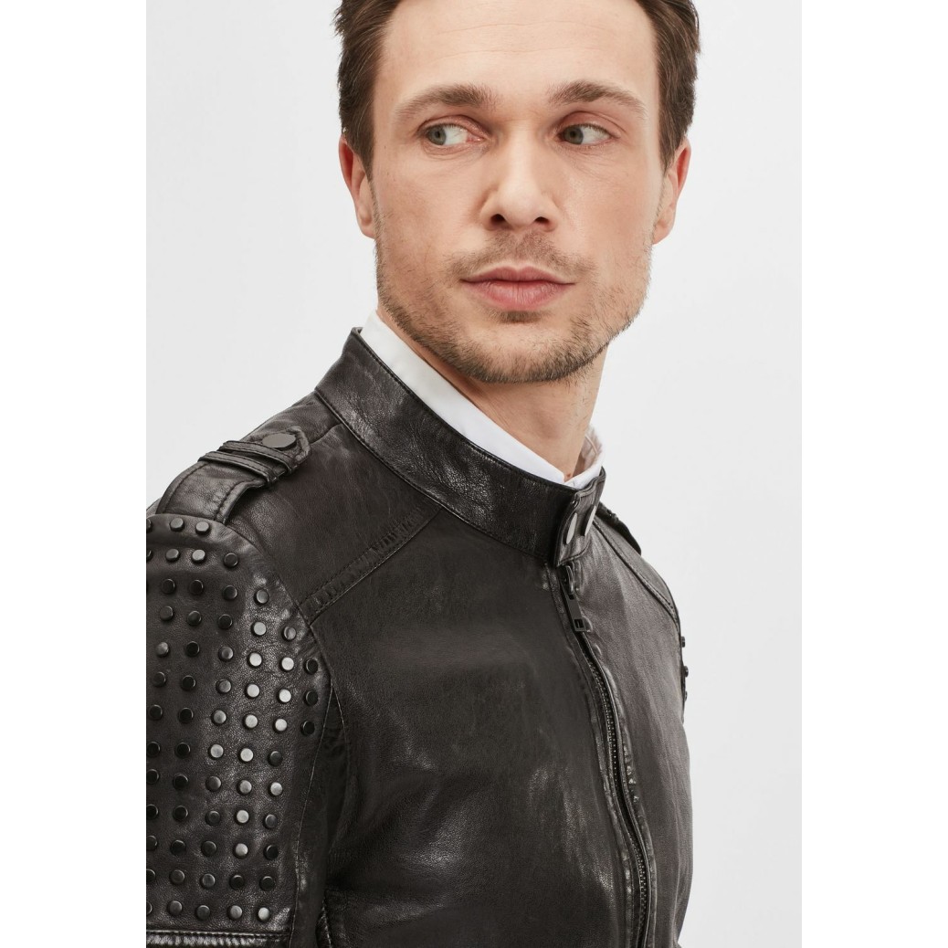 Geaca de Piele Barbati Gipsy Neagra G2MTrian – IMBRACAMINTE