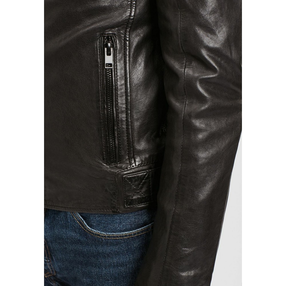 Geaca de Piele Barbati Gipsy Neagra G2MTrian SF LASARV geci de piele - readytowear.ro
