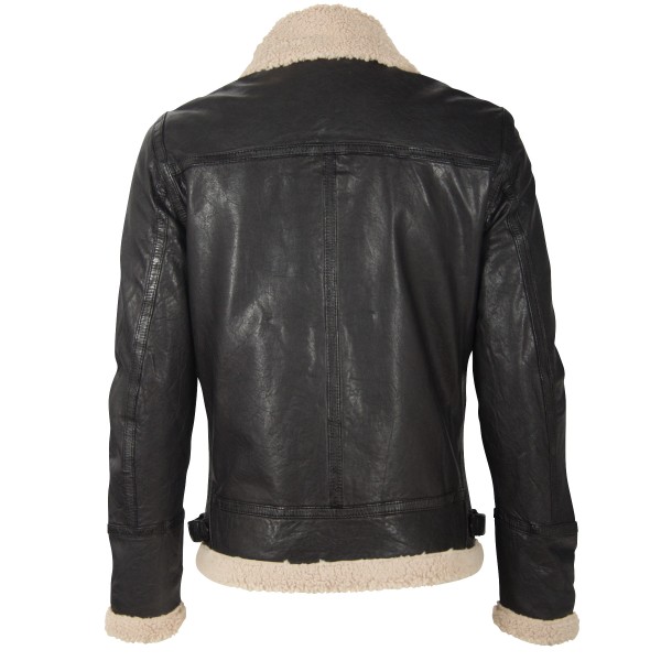 Geaca de Piele Naturala Barbati Gipsy Neagra GBAirforce LAPRAV W – Black Friday — fotografia 2