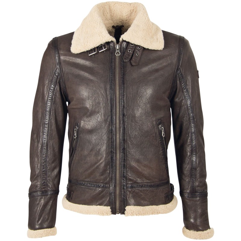 Geaca de Piele Naturala Barbati Gipsy Maro Inchis GBAirforce LAPRAV W – IMBRACAMINTE