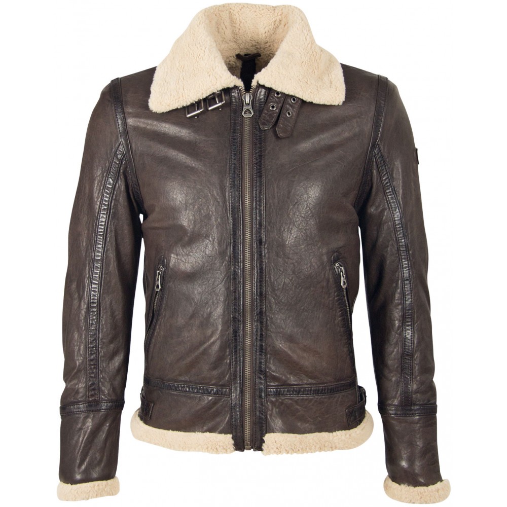 Geaca de Piele Naturala Barbati Gipsy Maro Inchis GBAirforce LAPRAV W Geaca de Piele Naturala Barbati Gipsy Maro Inchis GBAirforce LAPRAV W - readytowear