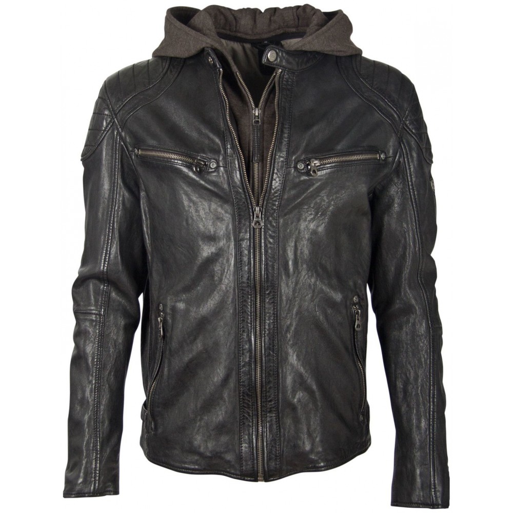 Geaca de Piele Barbati Gipsy Neagra GBArlo CF LATOV geci de piele - readytowear.ro