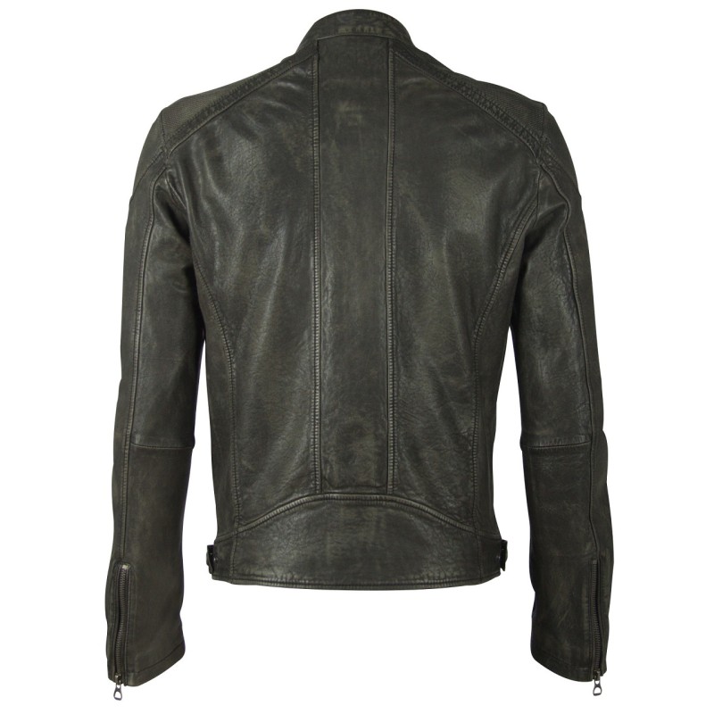 Geaca de Piele Barbati Gipsy Negru/Gri GBArnie NSLROV – IMBRACAMINTE