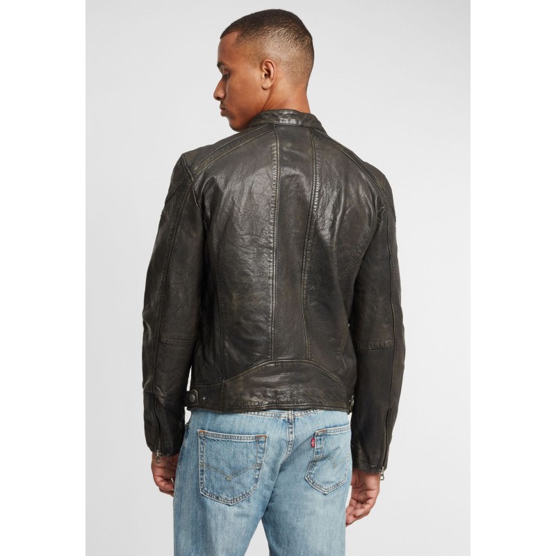 Geaca de Piele Barbati Gipsy Negru/Gri GBArnie NSLROV – IMBRACAMINTE