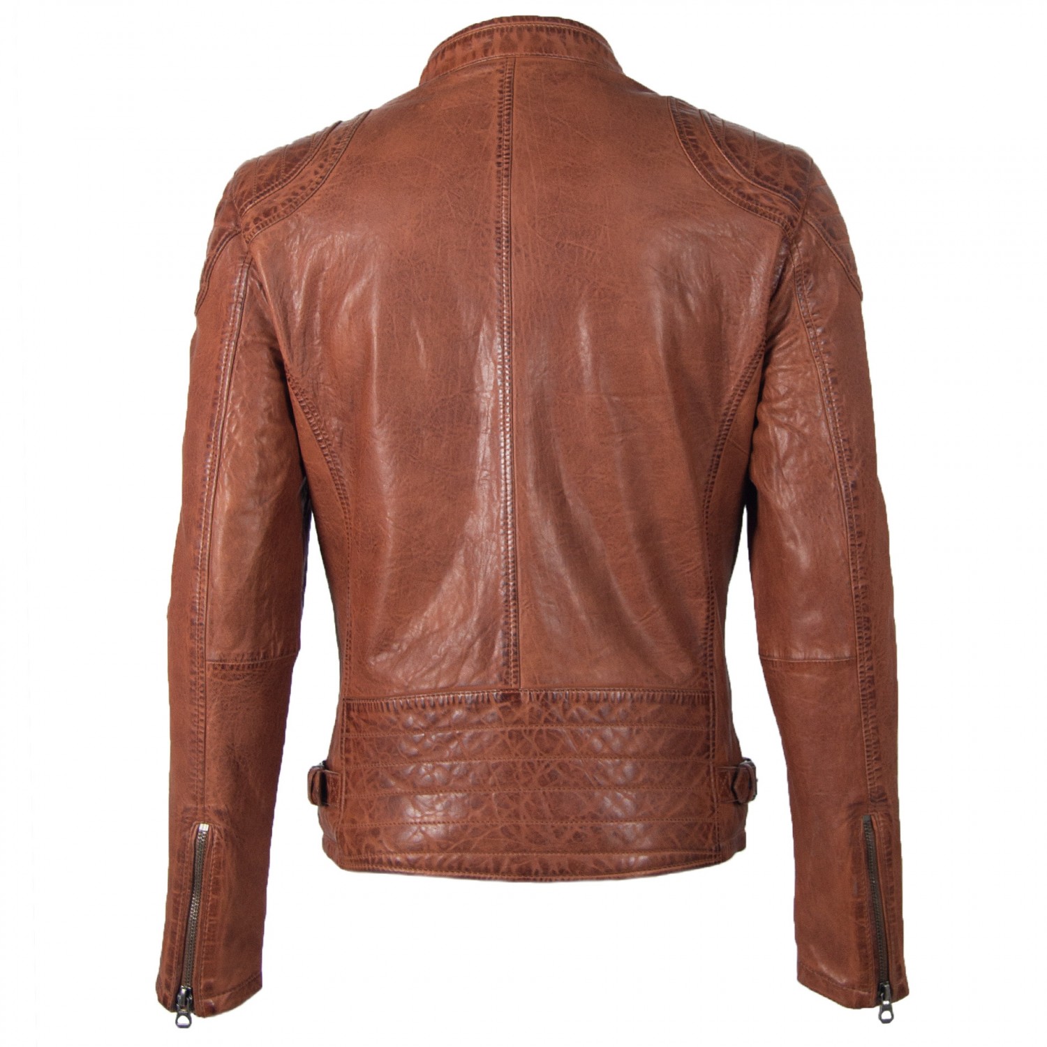 Geaca de Piele Naturala Barbati Gipsy Coniac GBArny STUV – IMBRACAMINTE