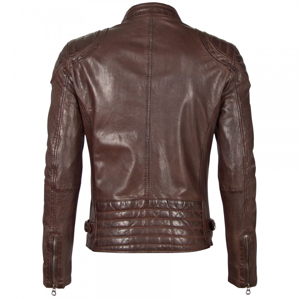 Geaca de Piele Naturala Barbati Gipsy Maro Inchis GBArny STUV Geaca de Piele Naturala Barbati Gipsy Maro Inchis GBArny STUV - readytowear.ro
