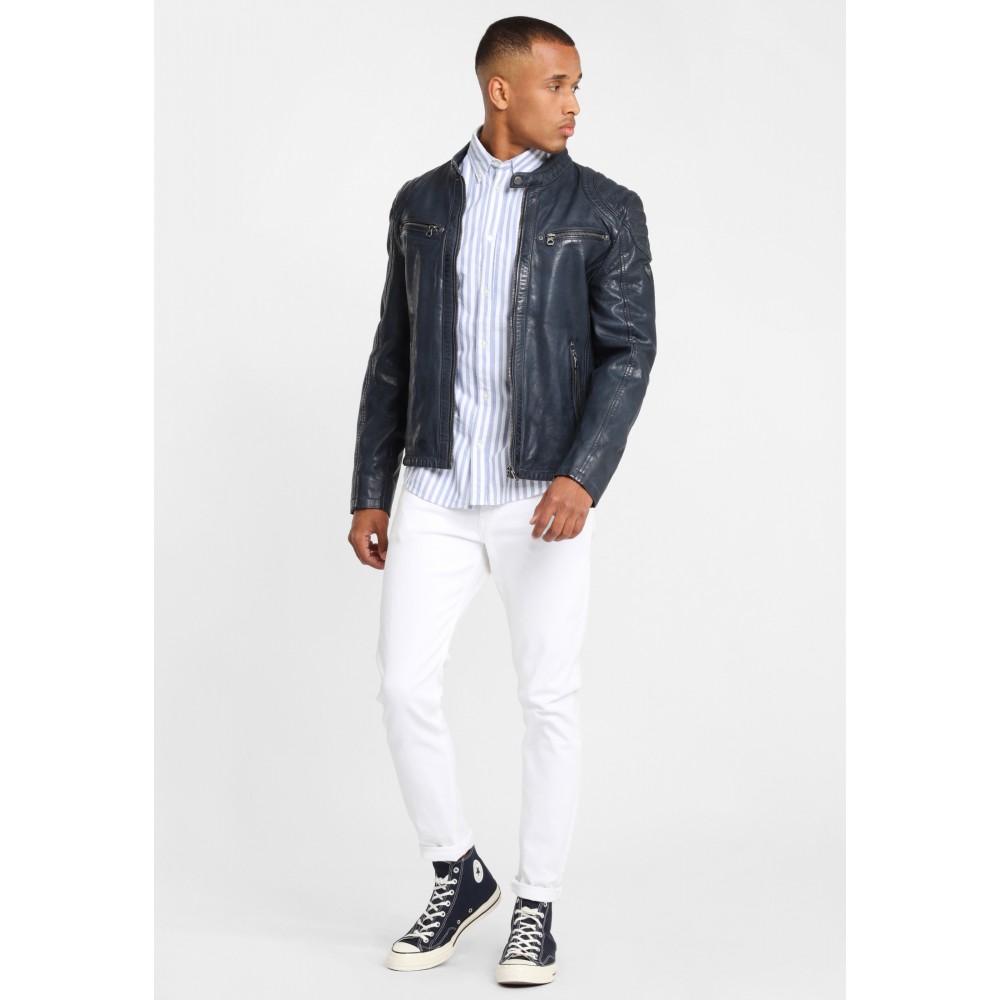 Geaca de Piele Naturala Barbati Gipsy Bleumarin GBArny STUV Geaca de Piele Naturala Barbati Gipsy Bleumarin GBArny STUV - readytowear.ro