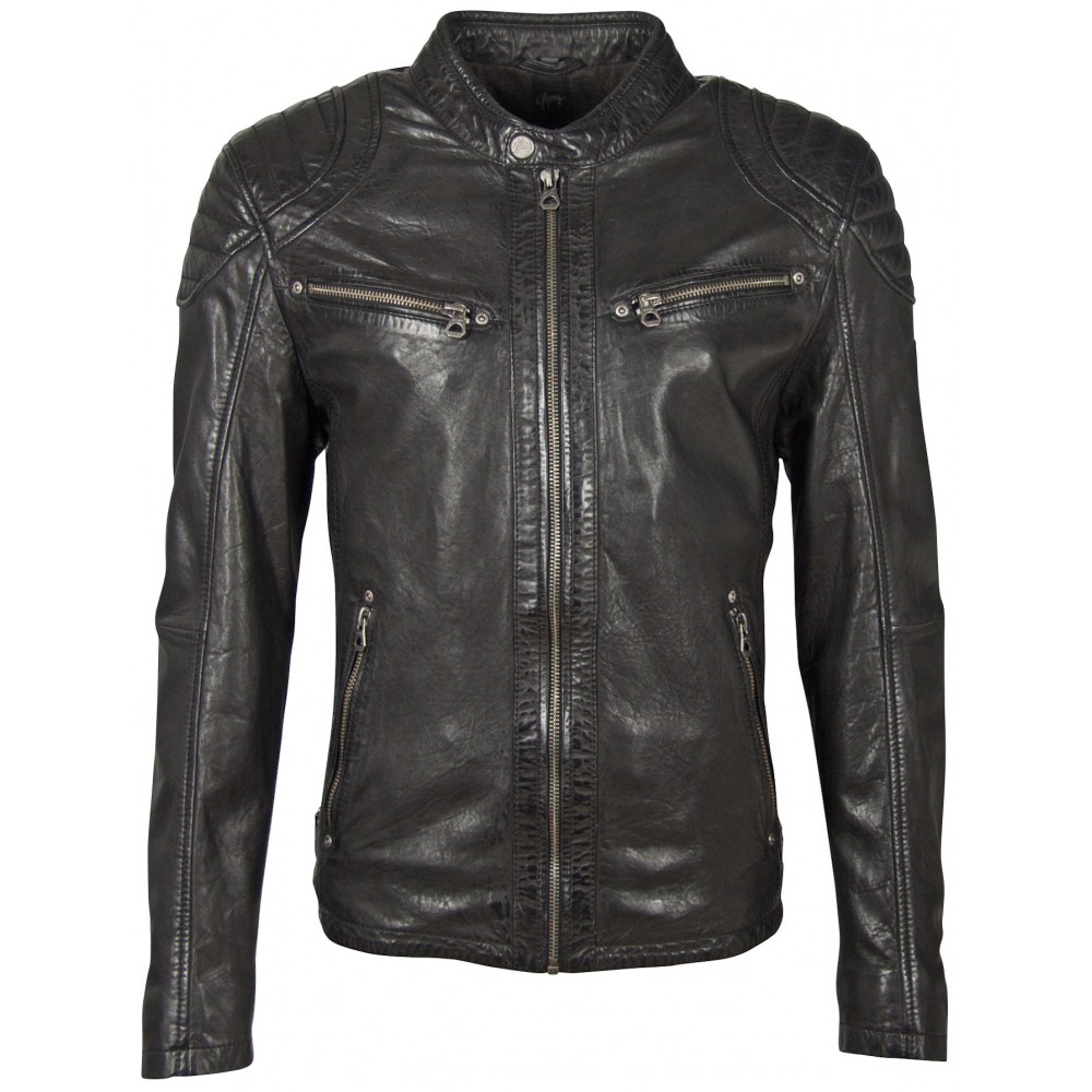 Geaca de Piele Naturala Barbati Gipsy Neagra GBArny STUV Geaca de Piele Naturala Barbati Gipsy Neagra GBArny STUV - readytowear.ro