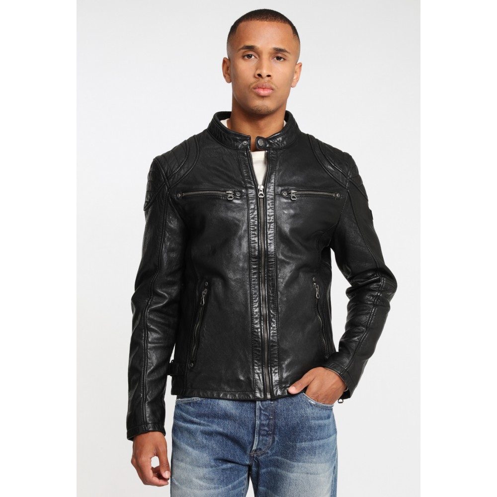 Geaca de Piele Naturala Barbati Gipsy Neagra GBArny STUV Geaca de Piele Naturala Barbati Gipsy Neagra GBArny STUV - readytowear.ro