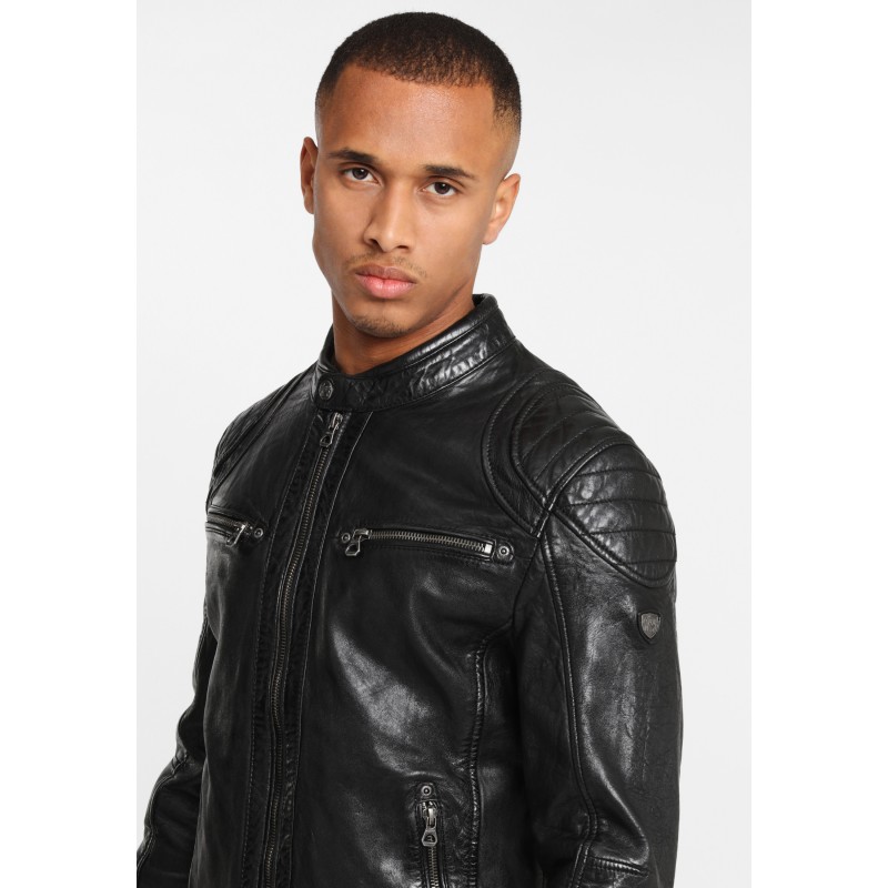 Geaca de Piele Naturala Barbati Gipsy Neagra GBArny STUV – IMBRACAMINTE