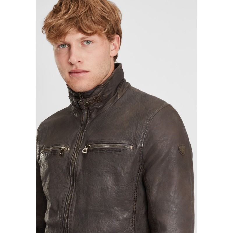 Geaca de Piele Barbati Gipsy Gri Inchis GBBartos SF LCOUNTV – IMBRACAMINTE Geaca de Piele Barbati Gipsy Gri Inchis GBBartos SF LCOUNTV – IMBRACAMINTE