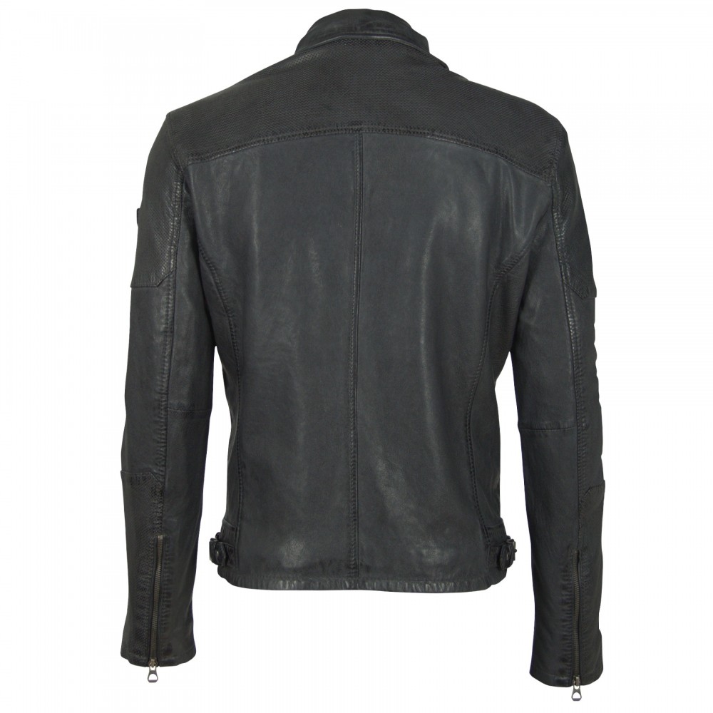 Geaca de Piele Naturala Barbati Gipsy Bleumarin Inchis GBBaxley LATARV Geaca de Piele Naturala Barbati Gipsy Bleumarin Inchis GBBaxley LATARV - readytowear.ro