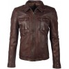 Geaca de Piele Naturala Barbati Gipsy Castanie GBBjarne STUV - readytowear