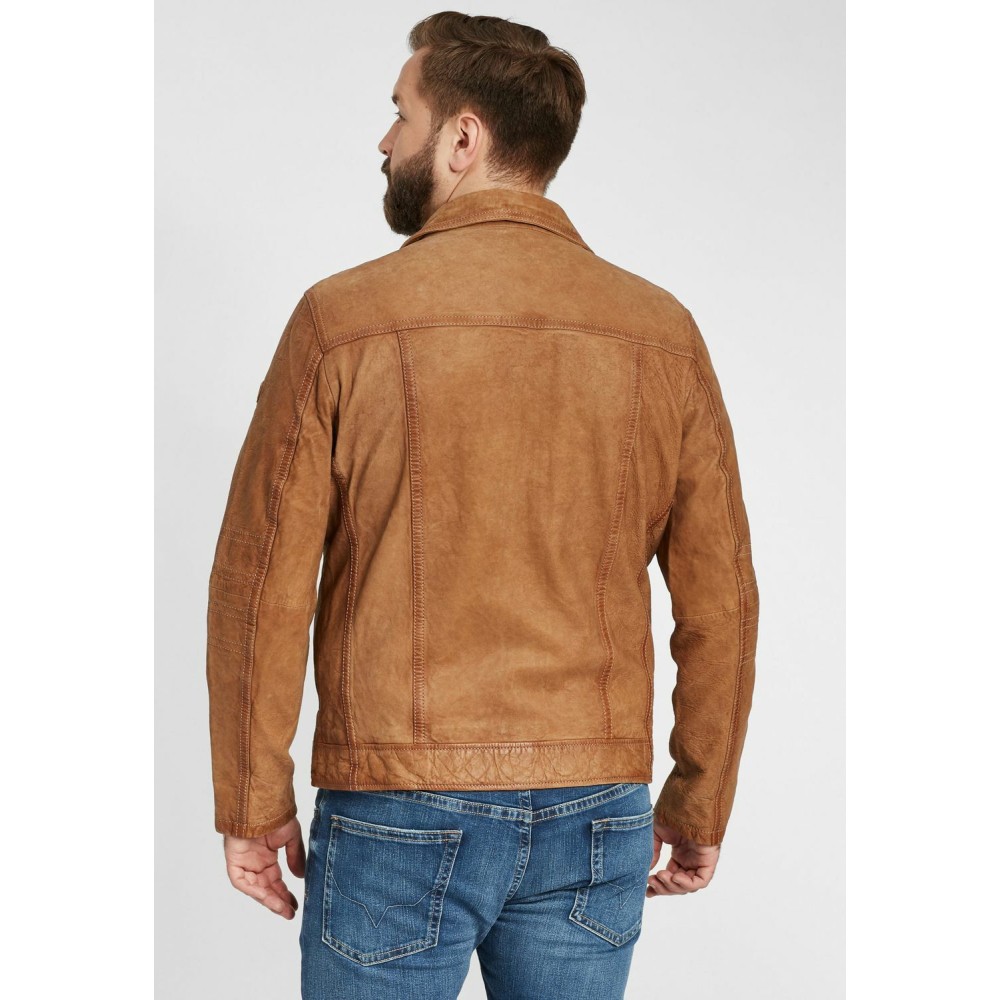 Geaca de Piele Barbati Gipsy Coniac GBBlunt CF LNUV geci de piele - readytowear.ro