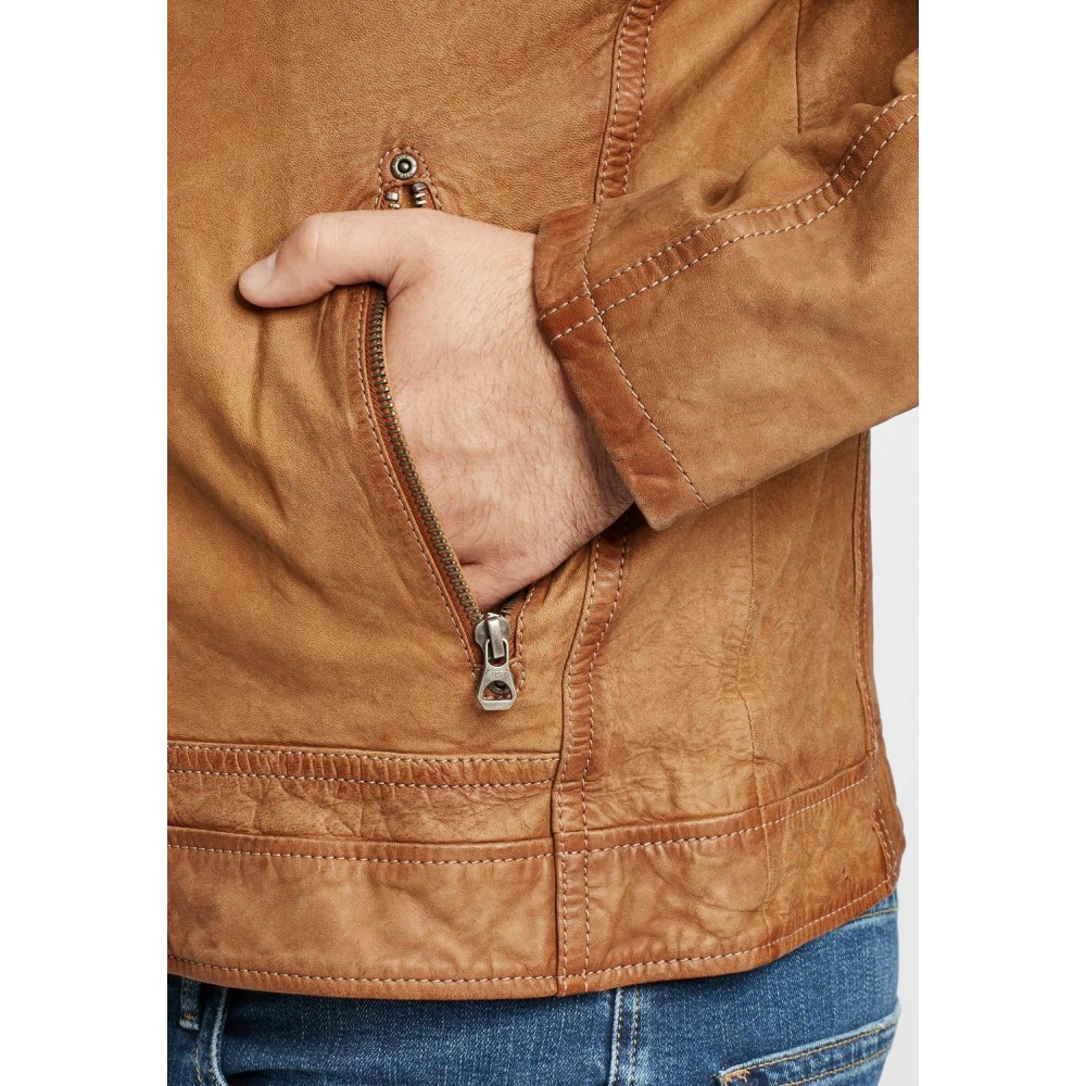 Geaca de Piele Barbati Gipsy Coniac GBBlunt CF LNUV Geaca de Piele Barbati Gipsy Coniac GBBlunt CF LNUV - readytowear.ro