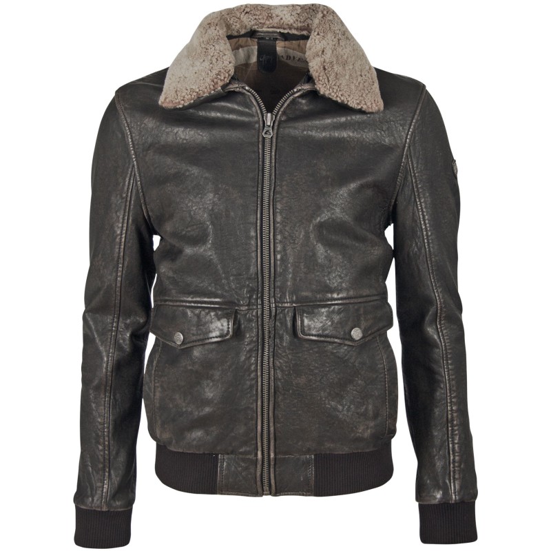 Geaca de Piele Naturala Barbati Gipsy Negru Antic GBBrany NSLAV W – IMBRACAMINTE