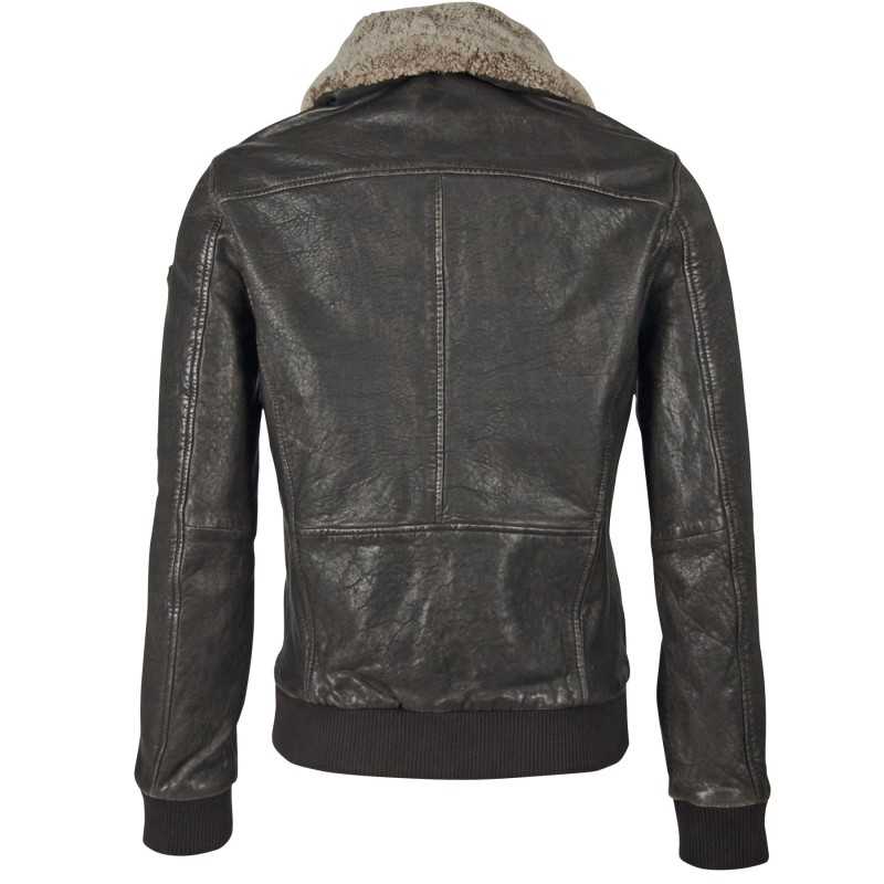 Geaca de Piele Naturala Barbati Gipsy Negru Antic GBBrany NSLAV W – IMBRACAMINTE