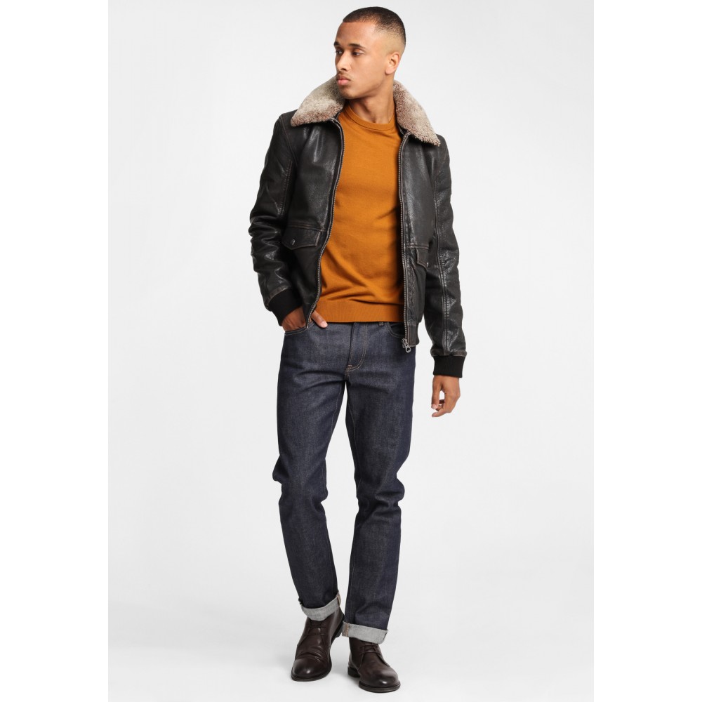 Geaca de Piele Naturala Barbati Gipsy Negru Antic GBBrany NSLAV W Geaca de Piele Naturala Barbati Gipsy Negru Antic GBBrany NSLAV W - readytowear.ro