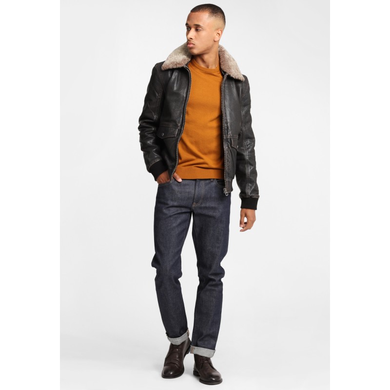 Geaca de Piele Naturala Barbati Gipsy Negru Antic GBBrany NSLAV W – IMBRACAMINTE