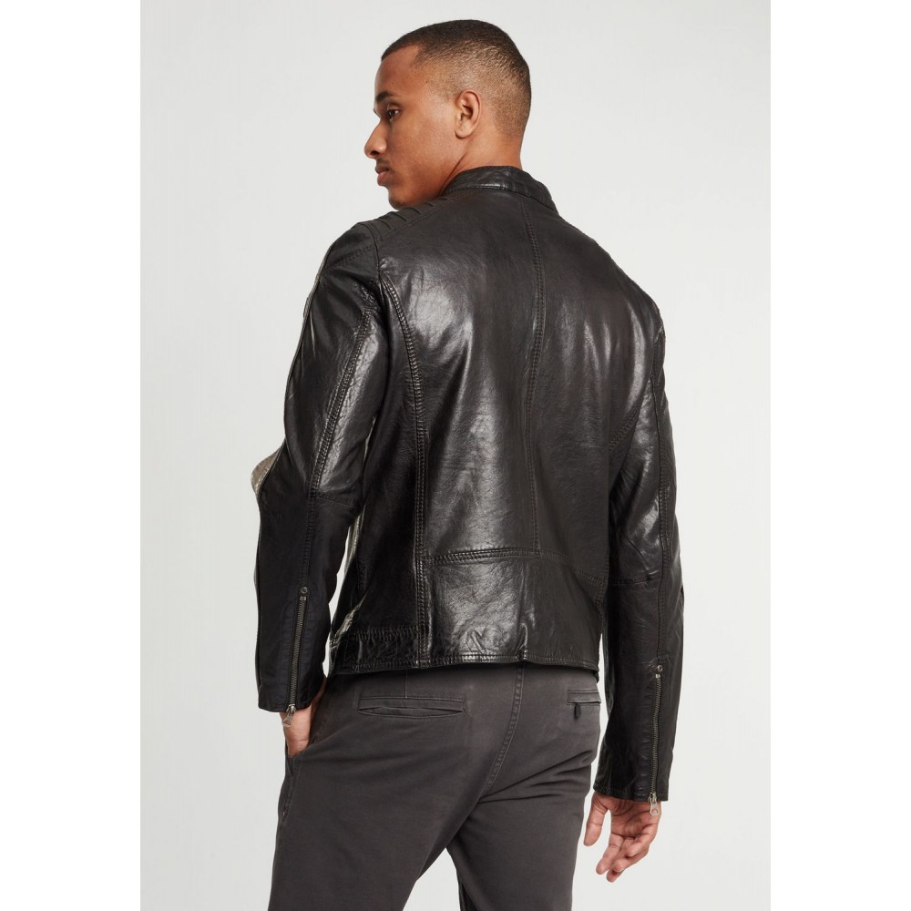 Geaca de Piele Barbati Gipsy Negru/Gri GBBrenton LARIV Geaca de Piele Barbati Gipsy Negru/Gri GBBrenton LARIV - readytowear.ro