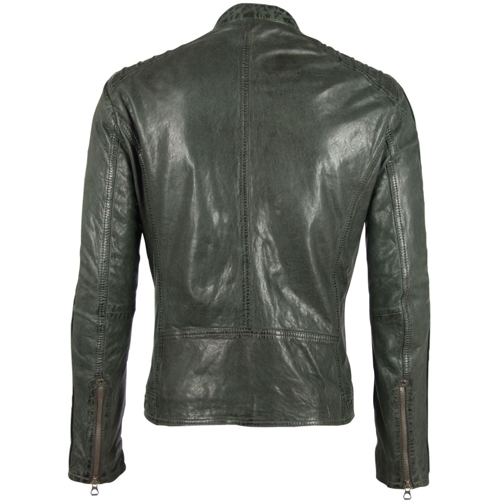 Geaca de Piele Barbati Gipsy Verde Inchis/Gri GBBrenton LARIV Geaca de Piele Barbati Gipsy Verde Inchis/Gri GBBrenton LARIV - readytowear.ro
