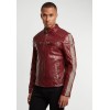 Geaca de Piele Barbati Gipsy Rosu Inchis/Gri GBBrenton LARIV geci de piele - readytowear.ro