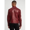 Geaca de Piele Barbati Gipsy Rosu Inchis/Gri GBBrenton LARIV geci de piele - readytowear.ro