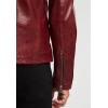 Geaca de Piele Barbati Gipsy Rosu Inchis/Gri GBBrenton LARIV geci de piele - readytowear.ro