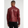 Geaca de Piele Barbati Gipsy Rosu Inchis/Gri GBBrenton LARIV geci de piele - readytowear.ro