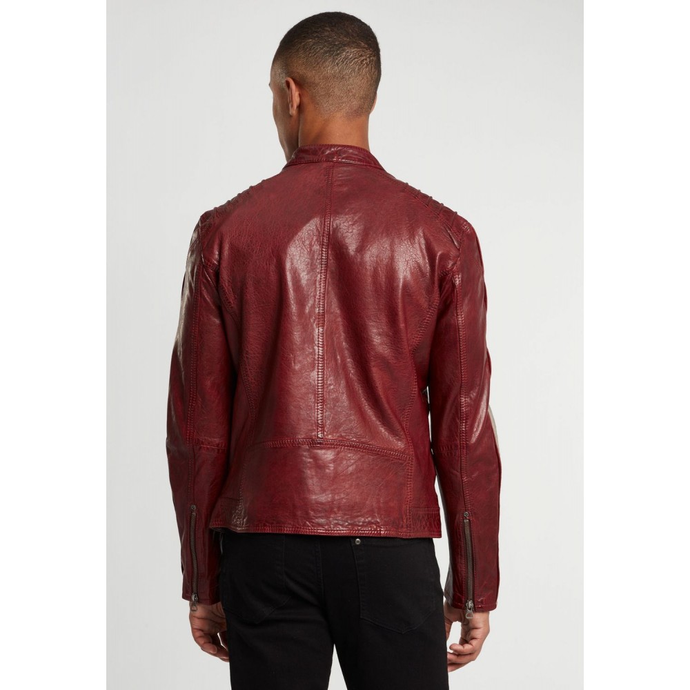 Geaca de Piele Barbati Gipsy Rosu Inchis/Gri GBBrenton LARIV Geaca de Piele Barbati Gipsy Rosu Inchis/Gri GBBrenton LARIV - readytowear.ro