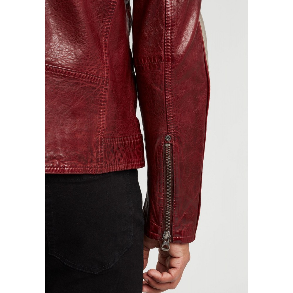 Geaca de Piele Barbati Gipsy Rosu Inchis/Gri GBBrenton LARIV Geaca de Piele Barbati Gipsy Rosu Inchis/Gri GBBrenton LARIV - readytowear.ro