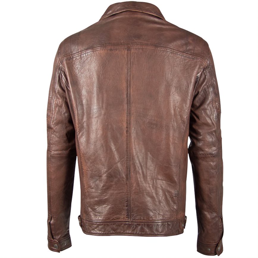 Geaca de Piele Barbati Gipsy Castanie GBCairo CF LAORV – IMBRACAMINTE