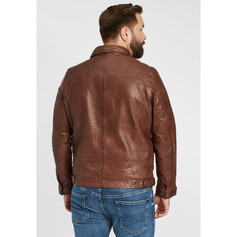 Geaca de Piele Barbati Gipsy Castanie GBCairo CF LAORV – IMBRACAMINTE