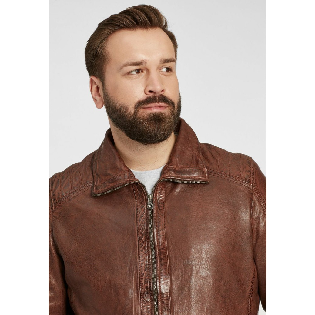 Geaca de Piele Barbati Gipsy Castanie GBCairo CF LAORV – IMBRACAMINTE