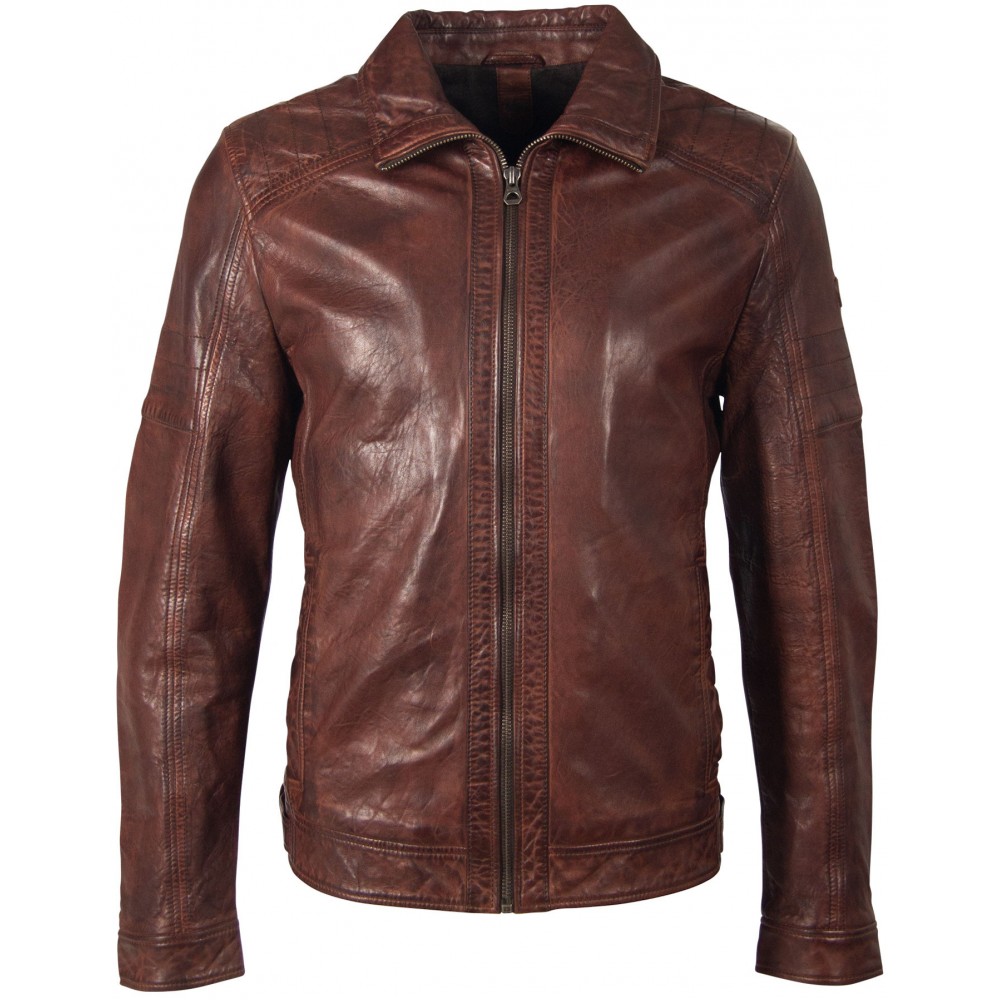Geaca de Piele Naturala Barbati Gipsy Castanie GBCairo STUV Geaca de Piele Naturala Barbati Gipsy Castanie GBCairo STUV - readytowear.ro