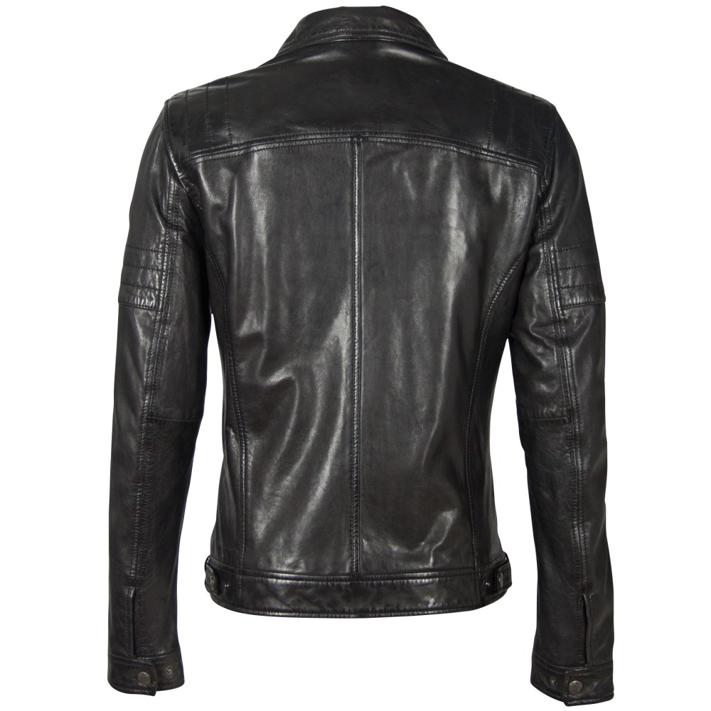 Geaca de Piele Barbati Gipsy Neagra GBCairo STUV geci de piele - readytowear.ro