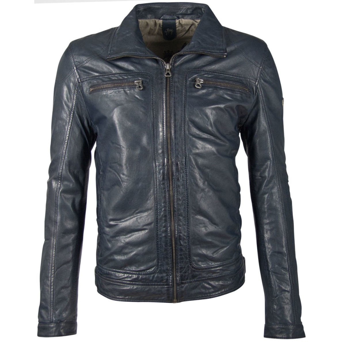 Geaca de Piele Naturala Barbati Gipsy Bleumarin GBCasen LACLAV – IMBRACAMINTE