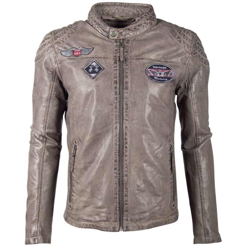 Geaca de Piele Barbati Gipsy Grafit Deschis GBChap LARIV – IMBRACAMINTE