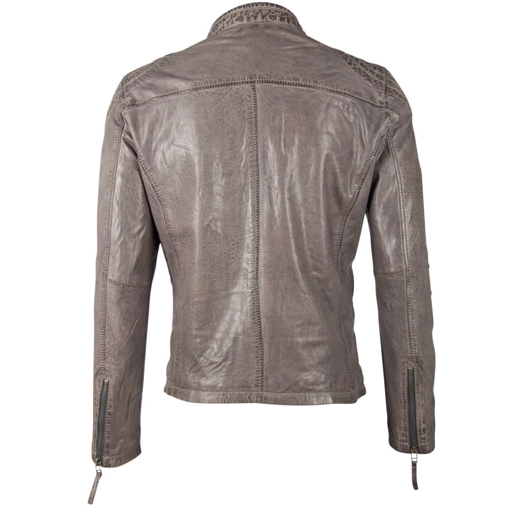 Geaca de Piele Barbati Gipsy Grafit Deschis GBChap LARIV geci de piele - readytowear.ro