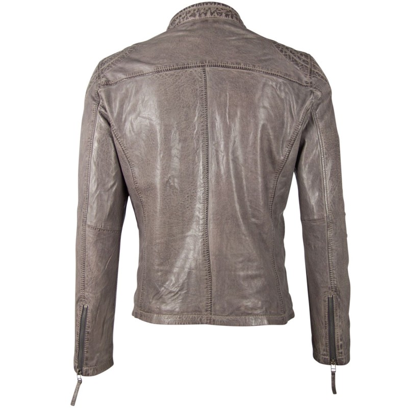 Geaca de Piele Barbati Gipsy Grafit Deschis GBChap LARIV – IMBRACAMINTE