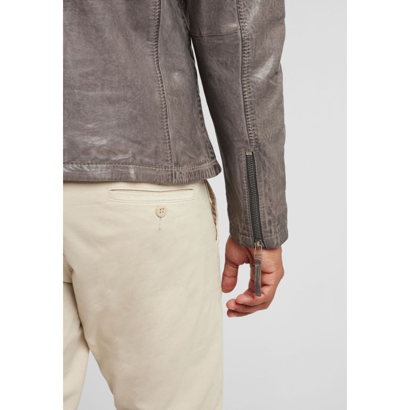 Geaca de Piele Barbati Gipsy Grafit Deschis GBChap LARIV – IMBRACAMINTE