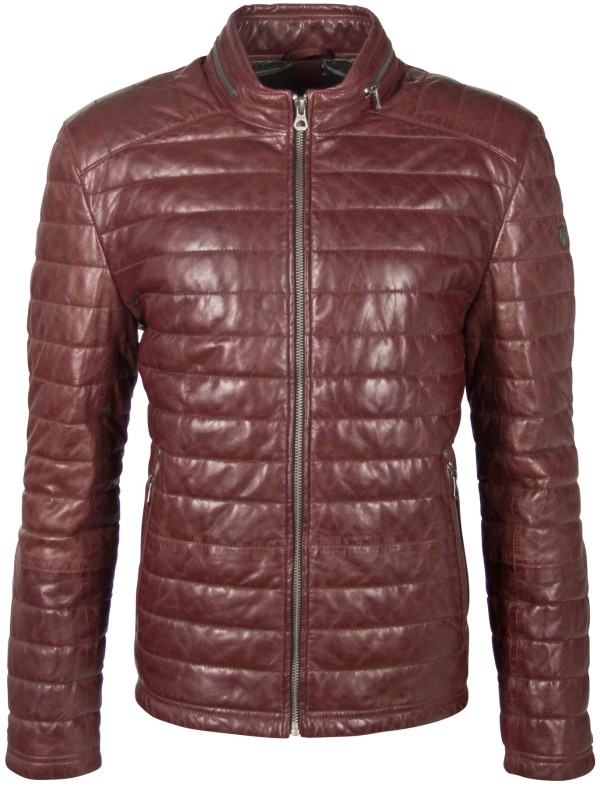 Geaca de Piele Naturala Barbati Gipsy Bordo GBComrie LACEV W – IMBRACAMINTE — fotografia 1