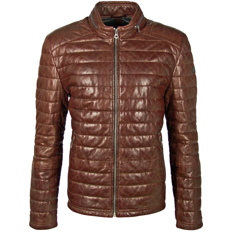 Geaca de Piele Naturala Barbati Gipsy Maro Inchis GBComrie LACEV W – IMBRACAMINTE