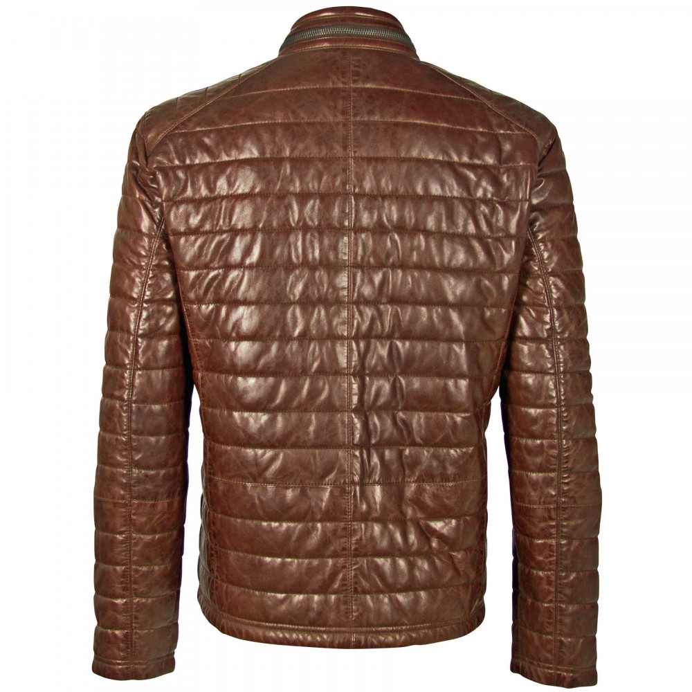 Geaca de Piele Naturala Barbati Gipsy Maro Inchis GBComrie LACEV W Geaca de Piele Naturala Barbati Gipsy Maro Inchis GBComrie LACEV W - readytowear.ro