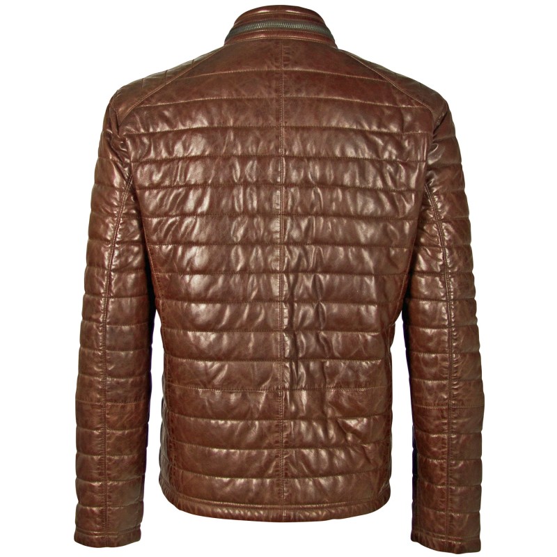 Geaca de Piele Naturala Barbati Gipsy Maro Inchis GBComrie LACEV W – IMBRACAMINTE