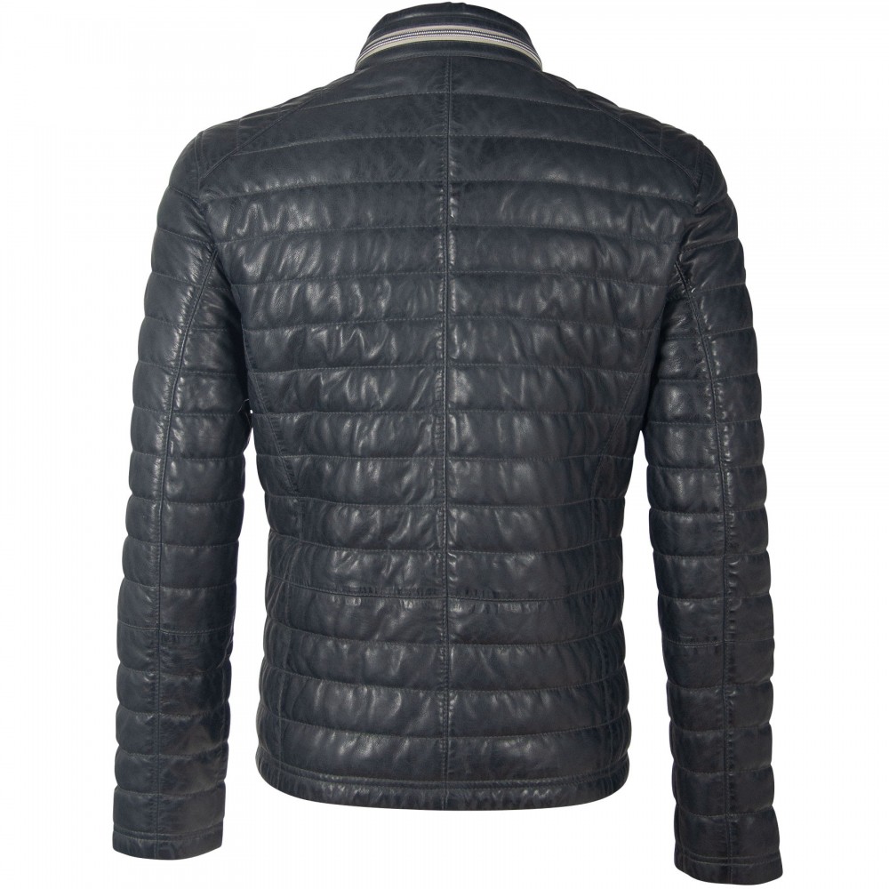 Geaca de Piele Naturala Barbati Gipsy Bleumarin Inchis GBComrie LACEV W Geaca de Piele Naturala Barbati Gipsy Bleumarin Inchis GBComrie LACEV W - readytowear.ro