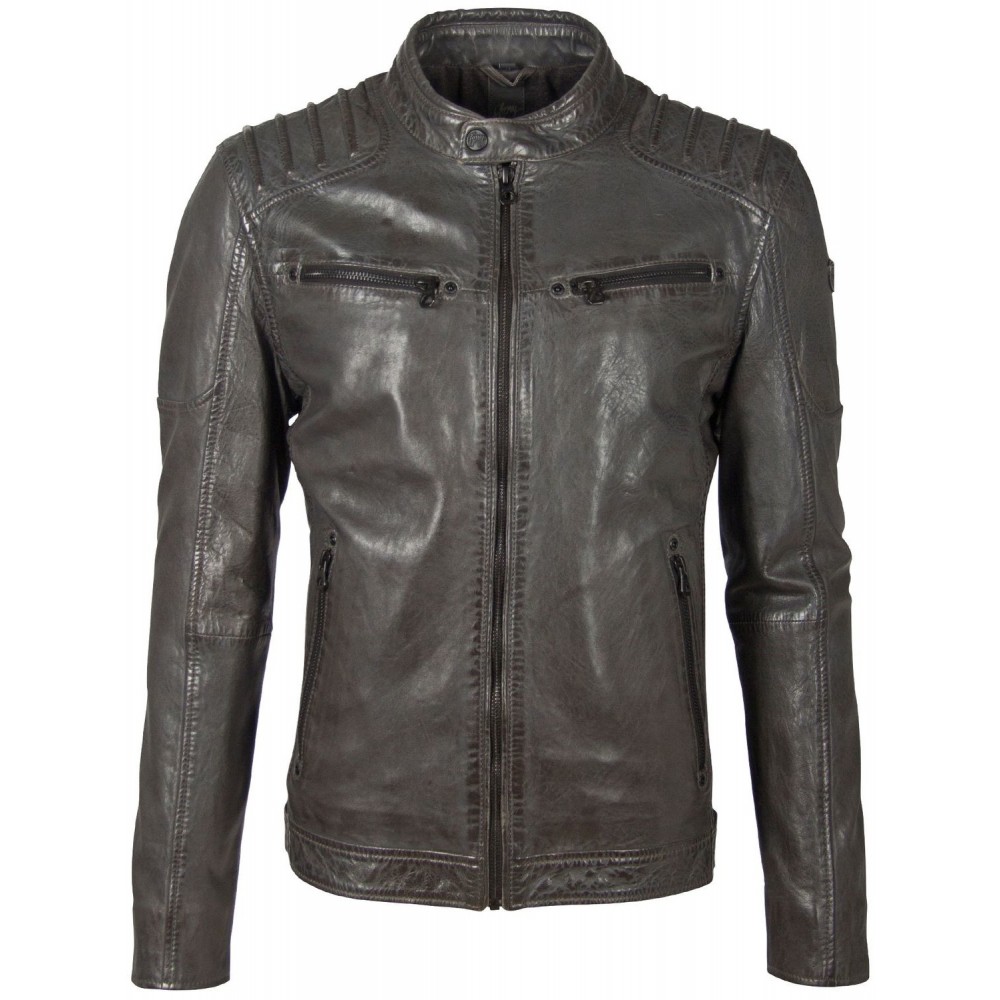 Geaca de Piele Naturala Barbati Gipsy Antracit GBCoulby LATEV - readytowear