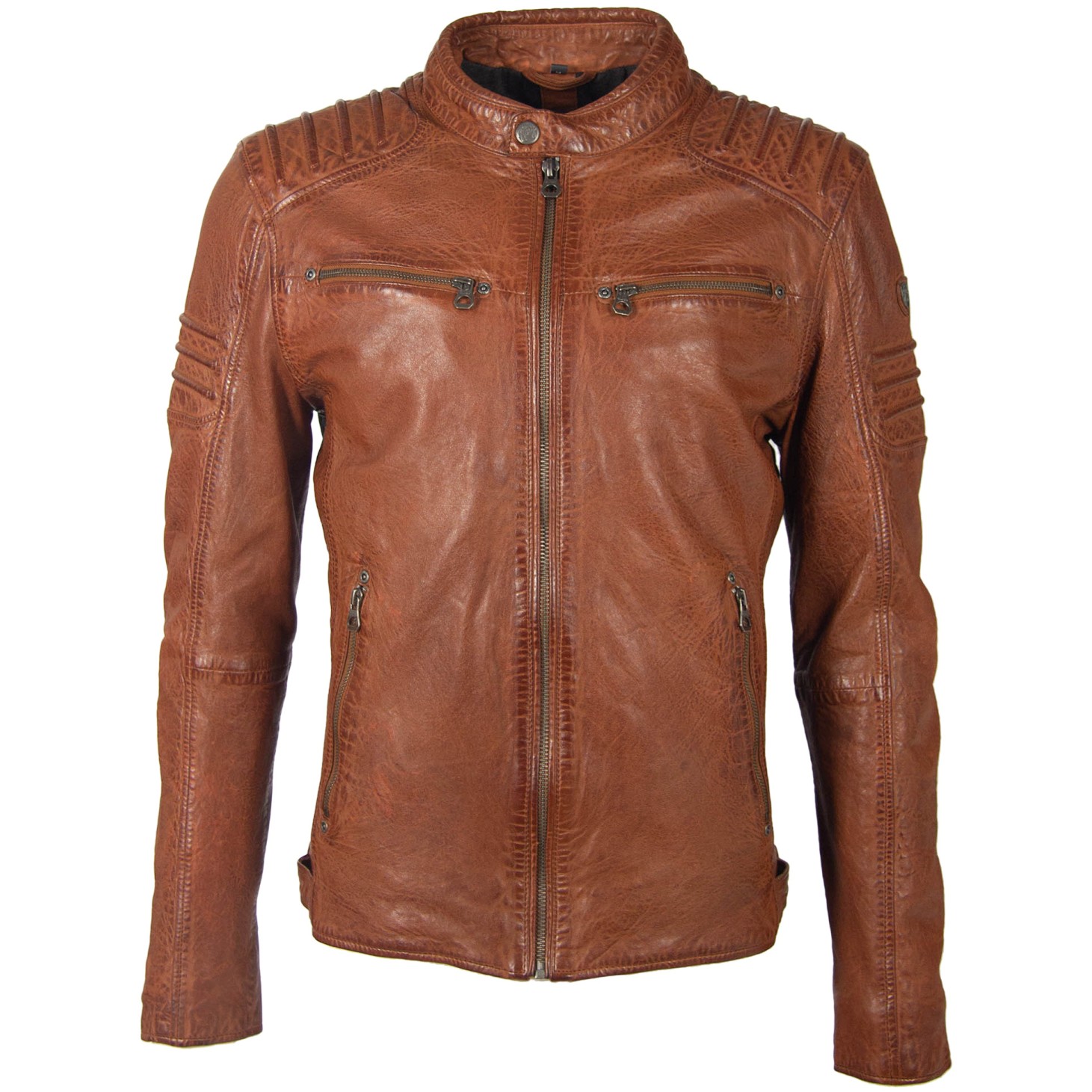 Geaca de Piele Naturala Barbati Gipsy Coniac GBCoulby LATEV – IMBRACAMINTE